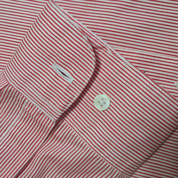 Women's Pink Striped Button Down Shirt with Star Embroidery - Picture 4 of 4